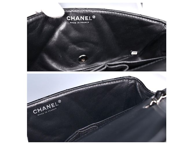 Timeless Chanel Borsa con patta nera classica senza tempo 25 cm Nero - vista 9