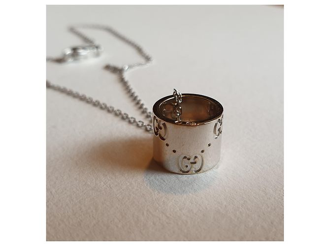 Collana Gucci ICON in oro bianco Argento - vista 9