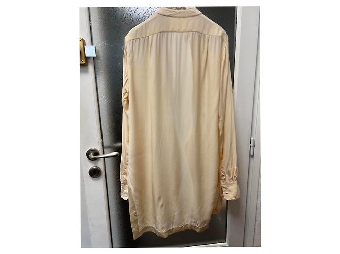 Autre Marque Camicia tunica in seta beige - vista 2