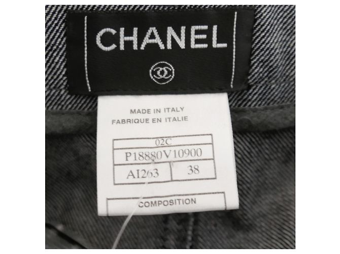 Cruzeiro Chanel 2002 Saia jeans com babado e arco - vista 5