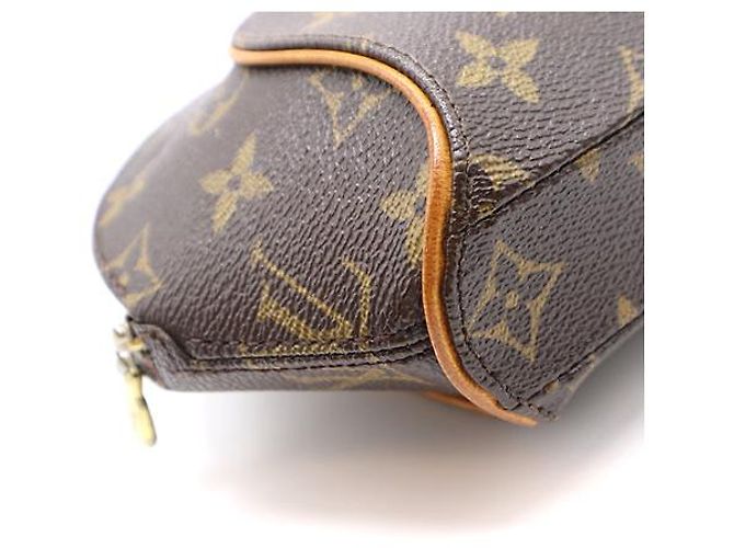 Louis Vuitton Ellipse Wristlet Clutch Monogram Canvas Marrone - vista 3