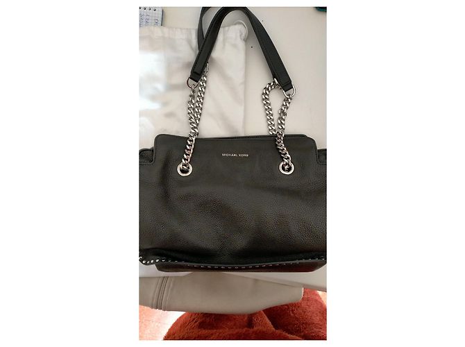 Borsa tote Michael Kors Astor in pelle di struzzo nera Nero - vista 2