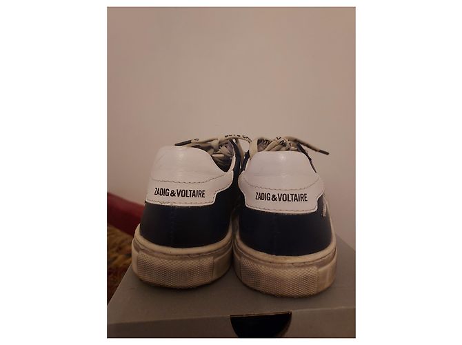 Zadig & Voltaire Sneakers Navy Blue Leather - view 10