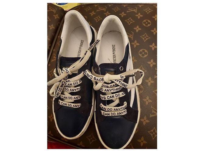 Zadig & Voltaire Sneakers Navy Blue Leather - view 3