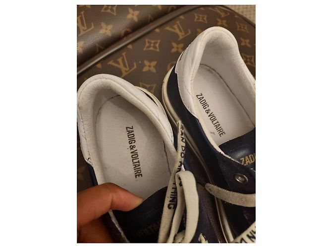 Zadig & Voltaire Sneakers Navy Blue Leather - view 7