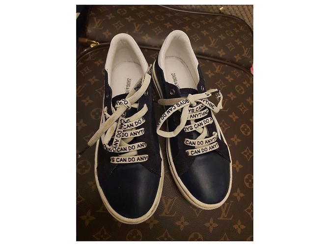 Zadig & Voltaire Sneakers Navy Blue Leather - view 8
