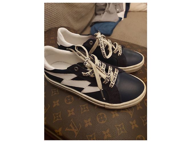 Zadig & Voltaire Sneakers Navy Blue Leather - view 9