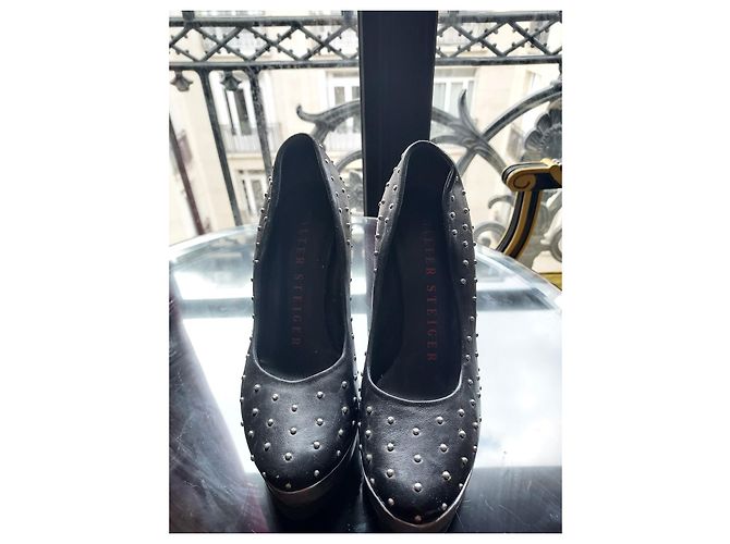 Décolleté Walter Steiger in pelle nera 37 Nero - vista 4