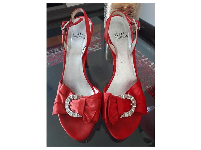 Zapatos de tacón Stuart Weitzman de satén rojo 37 Roja - vista 7