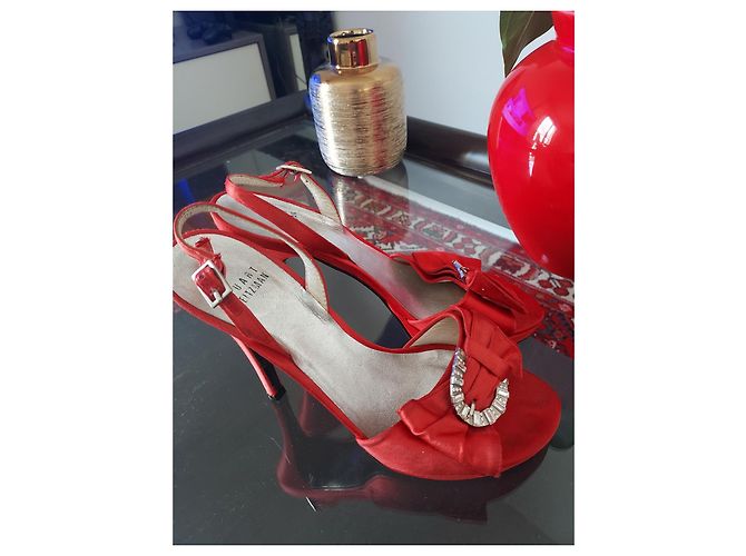 Zapatos de tacón Stuart Weitzman de satén rojo 37 Roja - vista 8