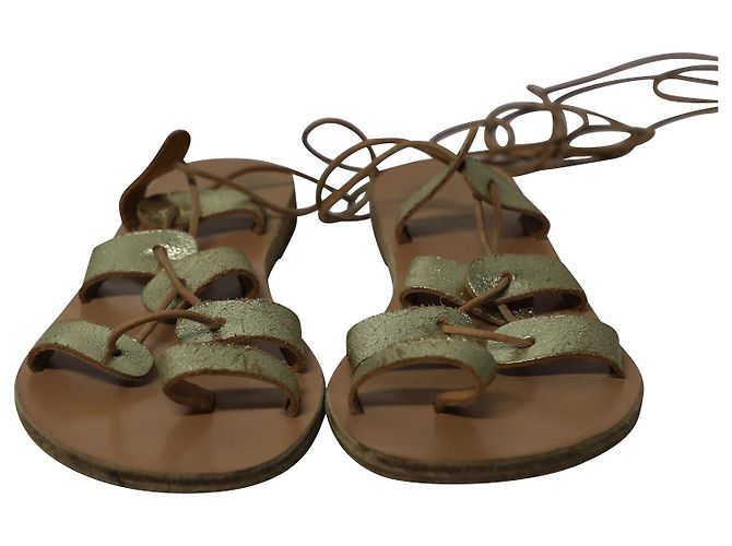 Ancient Greek Sandals Sandali della Grecia Antica Sandali Alcyone in Pelle Marrone - vista 2
