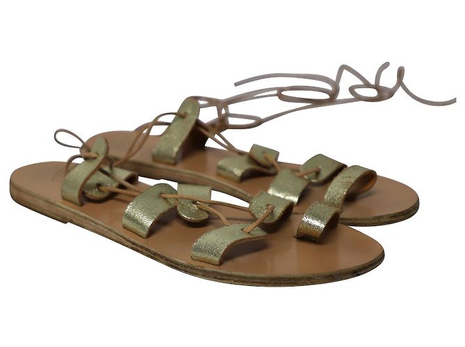 Ancient Greek Sandals Sandali della Grecia Antica Sandali Alcyone in Pelle Marrone - vista 3