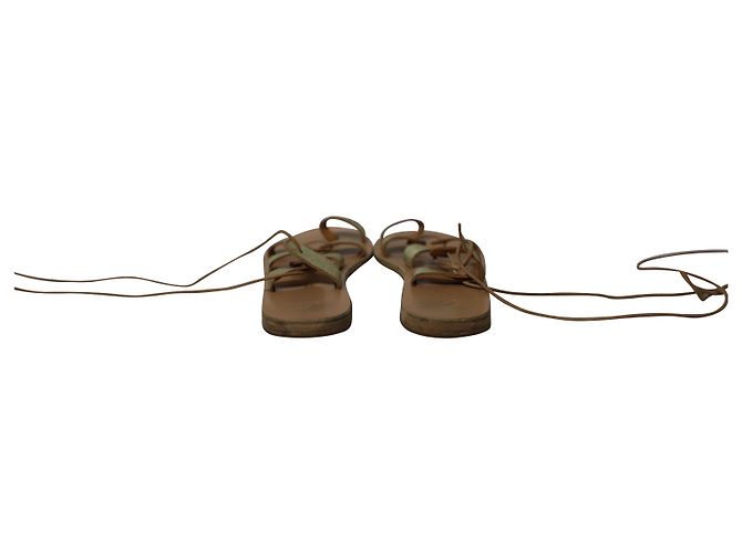 Ancient Greek Sandals Sandali della Grecia Antica Sandali Alcyone in Pelle Marrone - vista 4