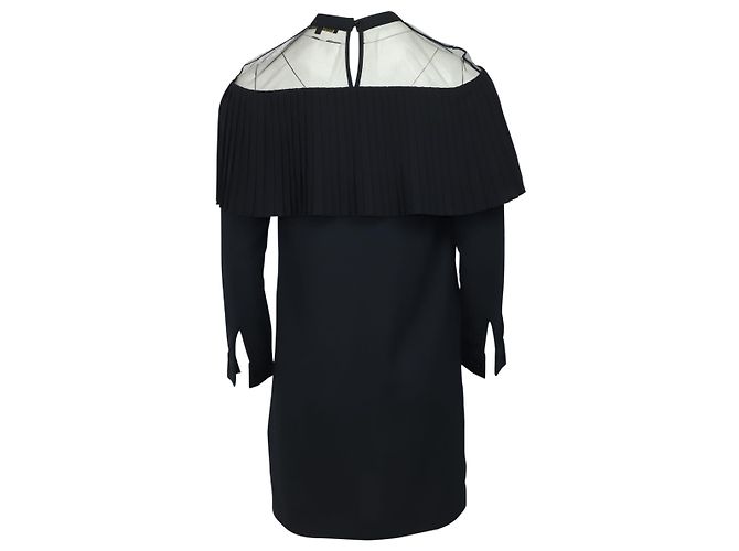 Maje Remia Minikleid aus schwarzem Polyester - Ansicht 3