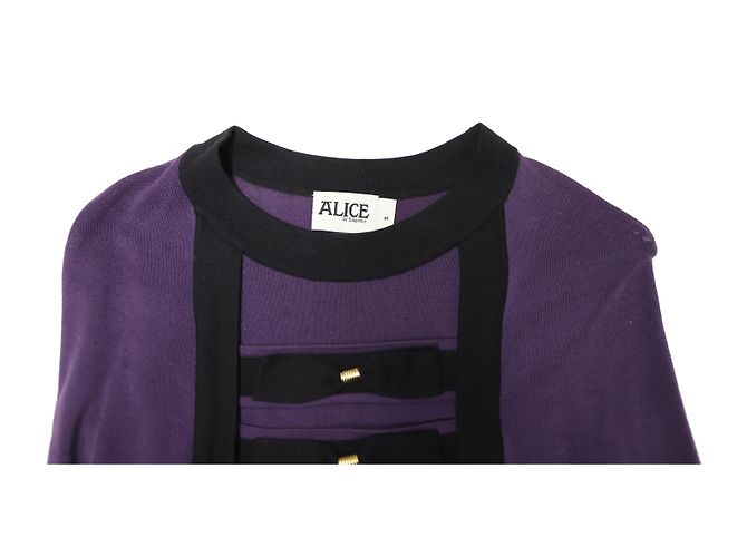 Capa de punto de algodón morado de Temperley London Púrpura - vista 4