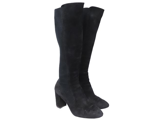 Stuart WeitzmanLivia 80 Bottines en Daim Noir - vue 3