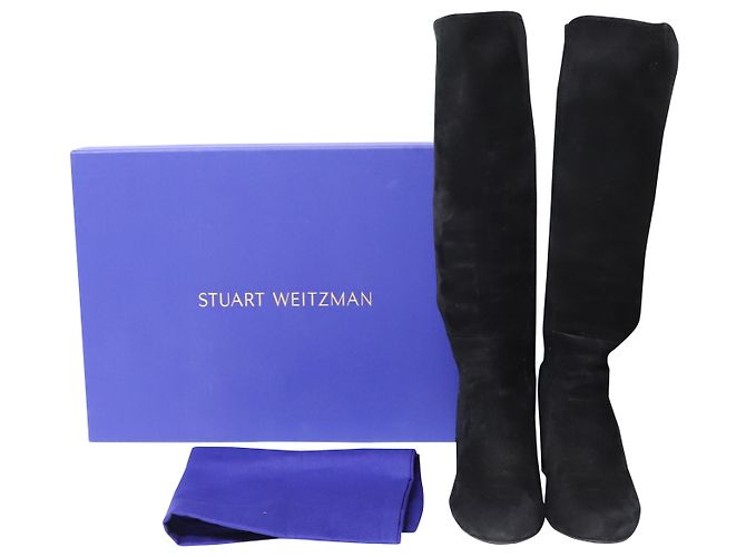 Stuart WeitzmanLivia 80 Bottines en Daim Noir - vue 9