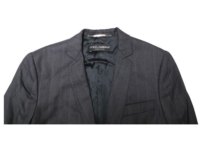 Dolce & Gabbana Pinstripe Suit in Grey Wool - view 6