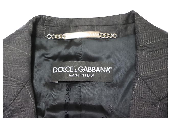 Dolce & Gabbana Pinstripe Suit in Grey Wool - view 7