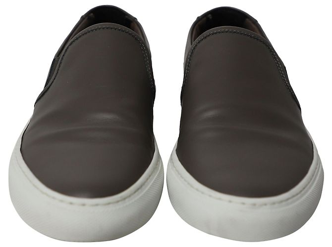 Autre Marque Sneakers Common Projects Tournament Slip-On in Pelle Grigia Grigio - vista 2