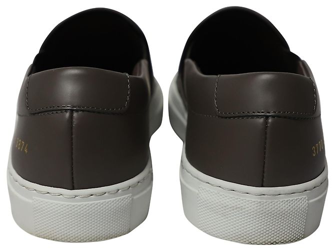 Autre Marque Sneakers Common Projects Tournament Slip-On in Pelle Grigia Grigio - vista 4