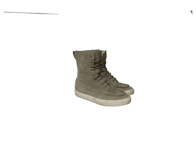 Autre Marque Sneakers alte Common Projects Tournament in shearling in camoscio grigio - vista 3
