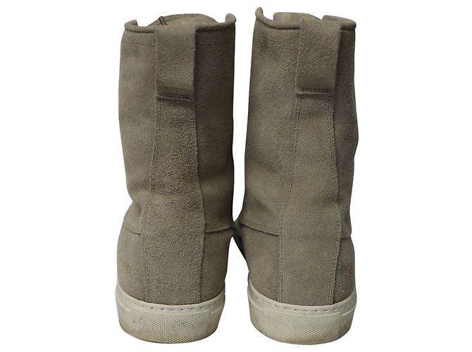 Autre Marque Sneakers alte Common Projects Tournament in shearling in camoscio grigio - vista 4