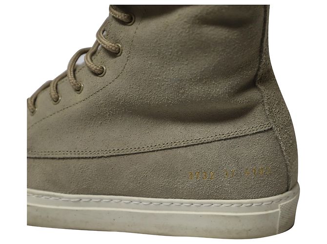 Autre Marque Sneakers alte Common Projects Tournament in shearling in camoscio grigio - vista 6