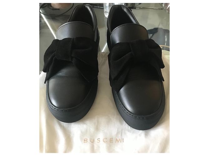 Sneakers Buscemi Bow in pelle nera Nero - vista 2