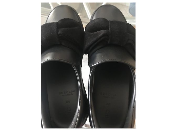 Sneakers Buscemi Bow in pelle nera Nero - vista 6