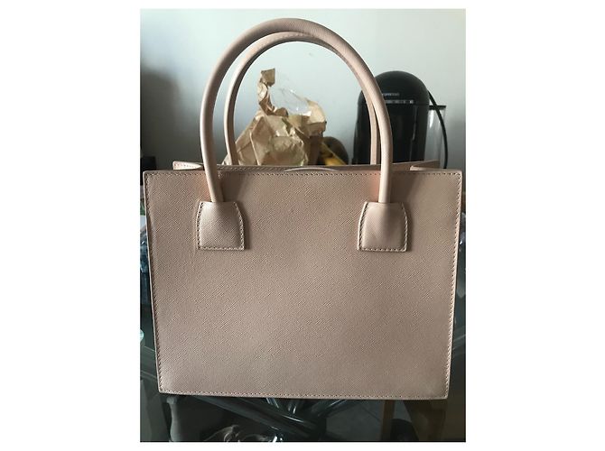 Borsa a mano M2malletier in pelle beige con tracolla - vista 3