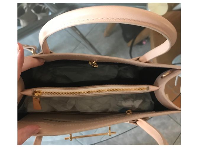 Borsa a mano M2malletier in pelle beige con tracolla - vista 6