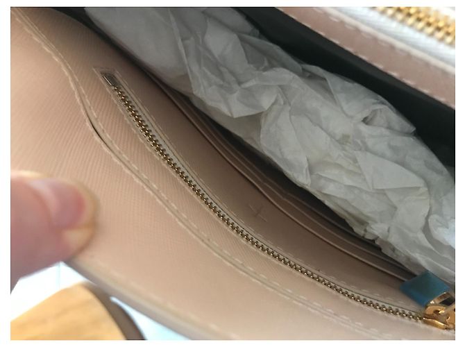 Borsa a mano M2malletier in pelle beige con tracolla - vista 7