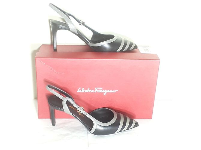 Décolleté Dahlia Salvatore Ferragamo in pelle nera Nero - vista 12