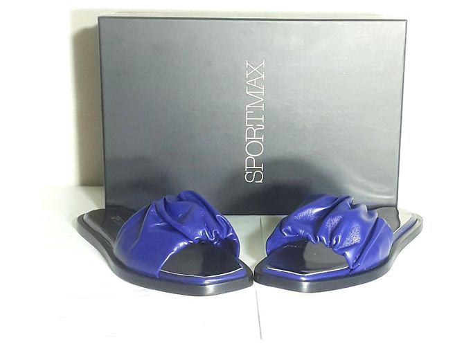 Sandali Sportmax in pelle blu - vista 10