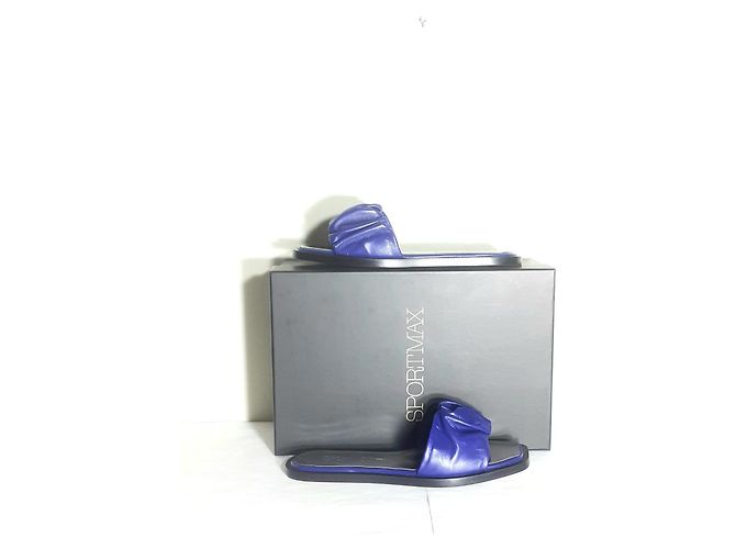 Sandali Sportmax in pelle blu - vista 11