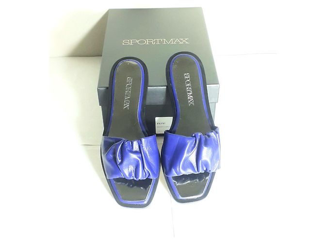 Sandali Sportmax in pelle blu - vista 12