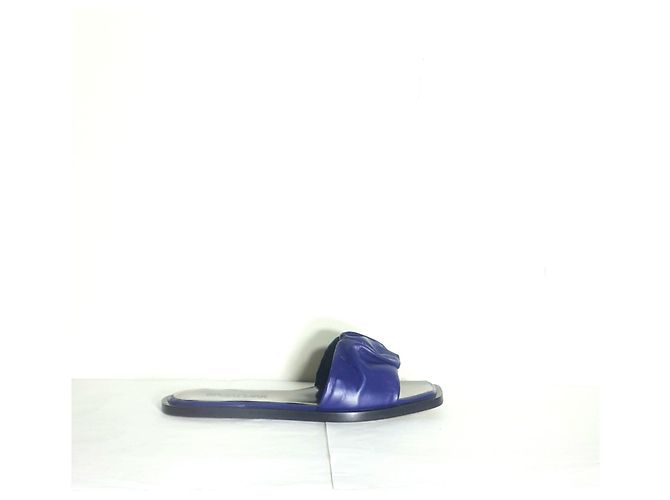 Sandali Sportmax in pelle blu - vista 3