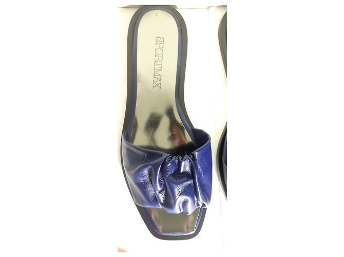 Sandali Sportmax in pelle blu - vista 6