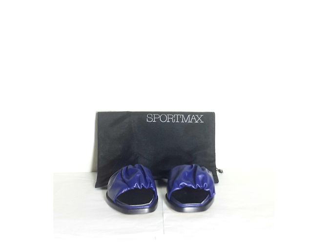 Sandali Sportmax in pelle blu - vista 9