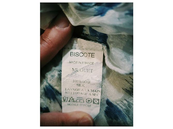 Autre Marque Blusa de seda azul Biscote - vista 5