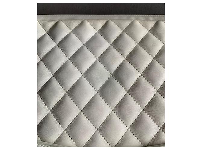 Chanel Borsa a tracolla Cambon Maxi Bianco - vista 7