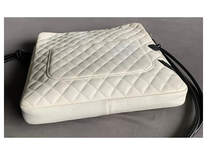 Chanel Borsa a tracolla Cambon Maxi Bianco - vista 9