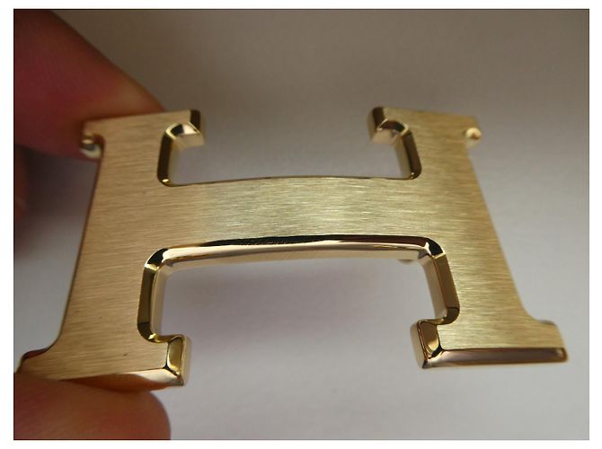 Hermès Hems Gürtelschnalle 5382 gebürstetes Goldmetall 32mm neu - Ansicht 2