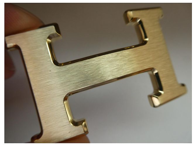 Hermès Hems Gürtelschnalle 5382 gebürstetes Goldmetall 32mm neu - Ansicht 3