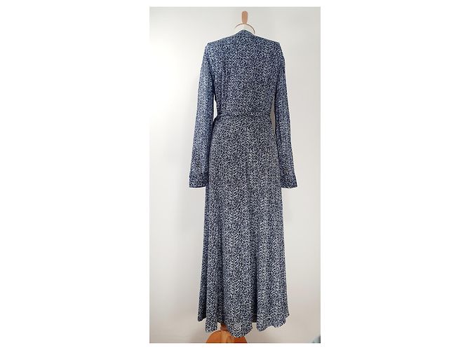 Ganni Maxi Wickelkleid aus Viscose Mehrfarben - Ansicht 4