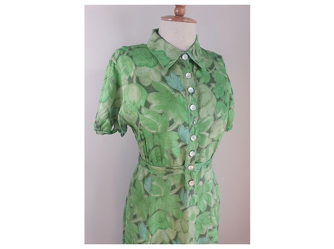 Noa Noa Garbo Viskose Kleid Grün - Ansicht 2