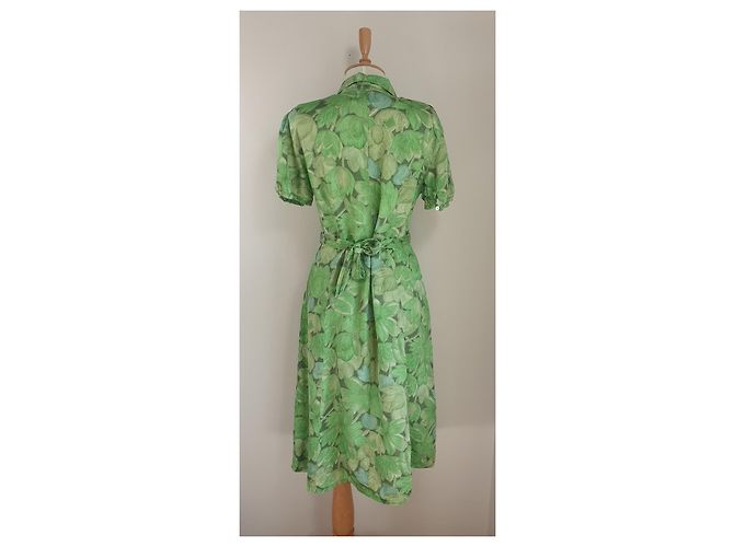 Noa Noa Garbo Viskose Kleid Grün - Ansicht 3