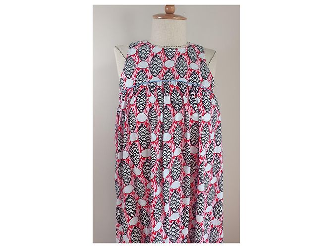 Autre Marque Vestido Ulrikke Rosa de Algodón Multicolor - vista 2