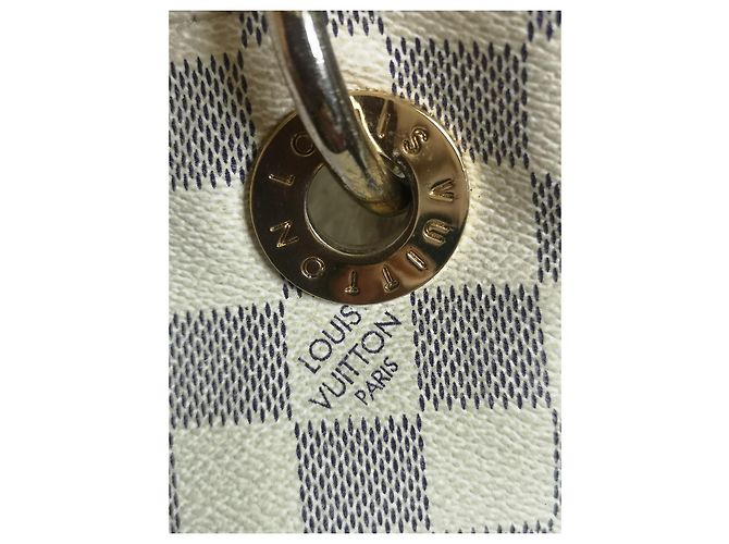 Borsa Louis Vuitton Artsy Damier Azur Bianca Bianco - vista 18